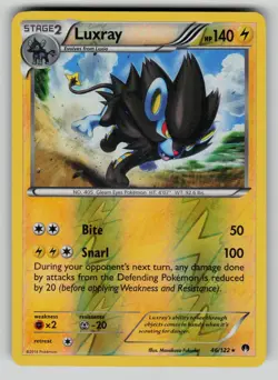 Luxray 46/122 Rare BREAKpoint Pokemon Reverse Holo LP - Image 1
