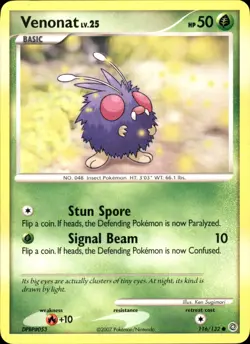 Venonat 116/132 Common - Pokemon Secret Wonders 2007 LP - Image 1