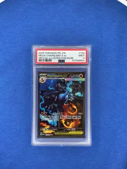 2025 POKEMON PHANTASMAL FLAMES SPECIAL ILLUSTRATION MEGA CHARIZARD X EX PSA 9 - Image 1