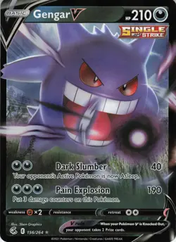 Gengar V 156/264 Ultra Rare Holo SWSH08: Fusion Strike NM Pokemon - Image 1