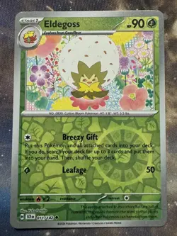 Pokemon TCG Eldegoss 011/142 SV07: Stellar Crown Reverse Holo Uncommon - Image 1