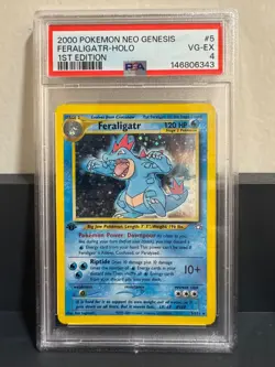 Feraligatr 5/111 Neo Genesis 1st Edition Holo 2000 Pokemon PSA 4 - Image 1