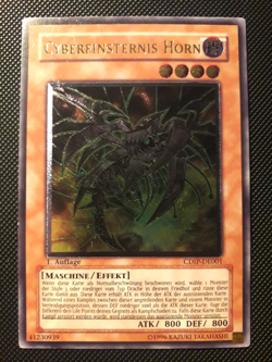 Yu-Gi-Oh! Cyberfinsternis Horn, CDIP-DE001, Ultimate Rare, 1. Auflage, Played - Image 1
