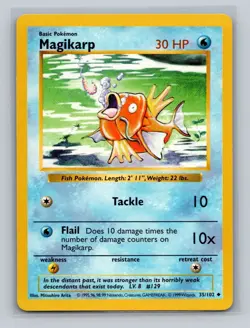 Magikarp Shadowless 35/102 Base Set ~ Pokemon Card LP - Image 5