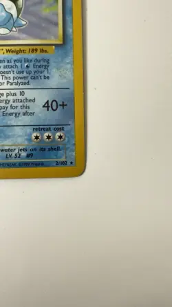 Pokemon TCG Blastoise 2/102 Base Set Unlimited Holo Rare Vintage 1999 WOTC - Image 2
