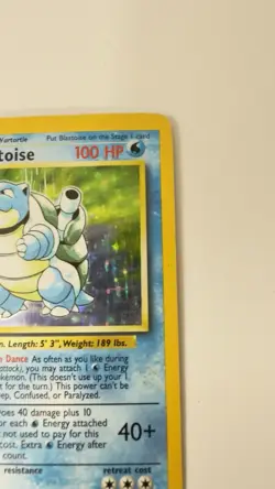 Pokemon TCG Blastoise 2/102 Base Set Unlimited Holo Rare Vintage 1999 WOTC - Image 5