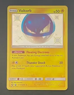 Pokemon Card Voltorb SV13/SV94 Hidden Fates Shiny Vault - Near Mint - Image 1