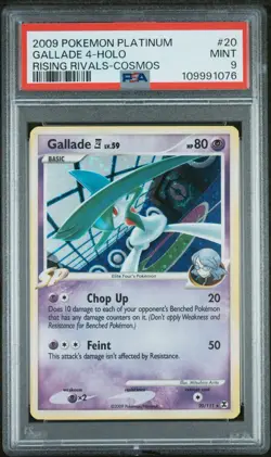 POKEMON 2009 Platinum Rising Rivals Cosmos GALLADE 4 Holo #20 PSA 9 Mint RARE - Image 1