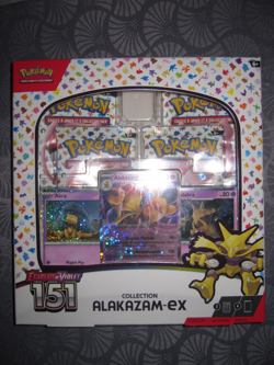 POKEMON NEUF COFFRET ALAKAZAM-EX FRANCAIS SCELLE AVEC 3 PROMO ET 4 BOOSTER 151 - Image 1