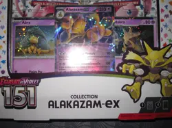 POKEMON NEUF COFFRET ALAKAZAM-EX FRANCAIS SCELLE AVEC 3 PROMO ET 4 BOOSTER 151 - Image 3