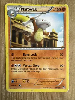 Marowak - 61/124 - Rare DAMAGED, English Pokemon Dragons Exalted - Image 1