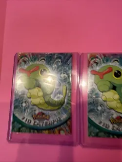 2 1999 Topps Pokemon Caterpie TV Animation Edition Series 1 #10 - Image 1