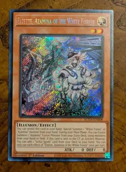 Yugioh Elzette, Azamina of the White Forest SUDA-EN008 1st Ed Secret Rare NM - Image 1