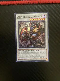 Yugioh! Zalen the Shackled Dragon BPRO-EN042 Super Rare 1st Edition NM - Image 1
