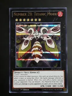 Yugioh! LP Number 28: Titanic Moth - DUSA-EN013 - Ultra Rare - 1st Edition NM - Image 1