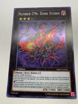 Yugioh Number C96: Dark Storm 1st Edition Super Rare SHSP-EN046 LP - Image 1