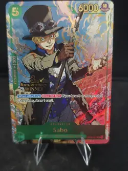 Bandai Sabo 3rd Anniversary Winner Foil OP09-027 One Piece Card Game - Image 1
