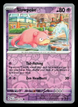 Slowpoke 085/193 Paldea Evolved NM Reverse Holo Pokemon Card TCG - Image 1