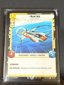 Blue Ace Star Wars Unlimited SWU 204/264 SEC Rare Near Mint Card - Image 1