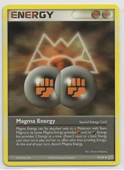 POKEMON EX - Magma vs Aqua NM 2004 UNC NON-holo Special #87/95 MAGMA ENERGY card - Image 1