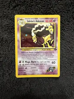 Sabrina’s Alakazam 🌀🌀SWIRL🌀🌀Holo TCG Gym Challenge Card 16/132 - Image 1