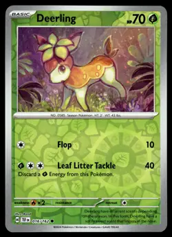 Deerling Reverse Holo NM 016/162 Temporal Forces Pokemon Card - Image 1
