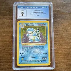 Pokemon Blastoise Base Set Unlimited 2/102 Holo CGC 9 Graded Card 1999 - Image 1