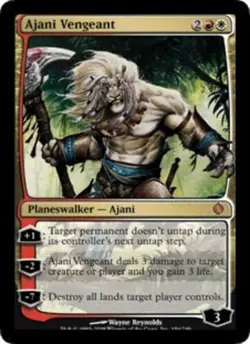 Moderatly Played, English - 1 x MTG Ajani Vengeant Shards of Alara - Image 1