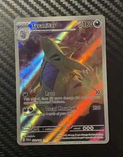 Pokemon S&V Paldea Evolved Tyranitar 222/193 IR NM. - Image 1