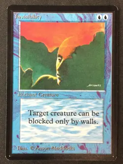 MTG Beta Edition Invisibility LP+ - Image 1