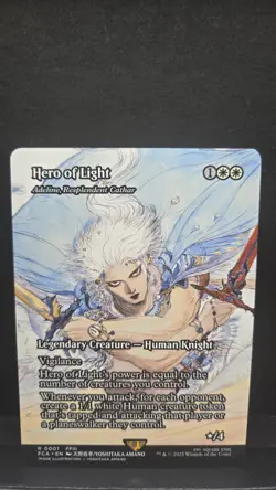 MTG – Final Fantasy – Hero of Light – Rare 0001 (Adeline, Resplendent Cathar) - Image 1