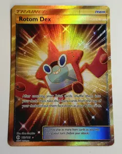 ROTOM DEX - #159/149 - Secret Rare Pokemon TCG Sun&Moon Base Set LP - Image 1