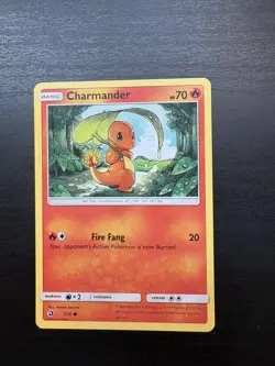 Pokemon - Charmander 1/70 2018 - Dragon Majesty Common DAMAGED - Image 1