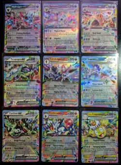 Tera Pokemon Ultra Rare ONLY Rainbow Borders Lot of 9 NM Cards - Image 1