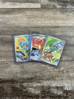 Kanto GEN 1 Starters Pokemon TCG First Partner Illustration Collection S1 NM - Image 1