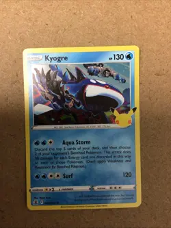 Kyogre 3/25 Holo Rare Celebrations Pokemon TCG NM - Image 1