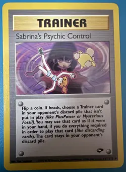 Pokemon TCG Sabrina's Psychic Control 121/132 Gym Challenge English - Image 1