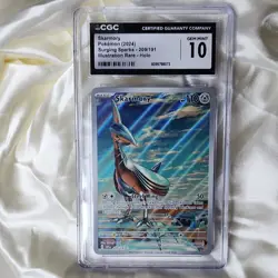 Skarmory “Steel Wing” 2024 Pokemon Surging Sparks Rare - Holo CGC 10 Gem Mint - Image 1