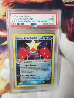 2004 Pokemon EX TM Magma vs Aqua Team's Crawdaunt Holo Rare #2 PSA 9 Pokemon - Image 1