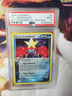 2004 Pokemon EX TM Magma vs Aqua Team's Crawdaunt Holo Rare #2 PSA 9 Pokemon - Image 2
