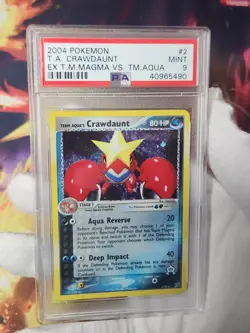 2004 Pokemon EX TM Magma vs Aqua Team's Crawdaunt Holo Rare #2 PSA 9 Pokemon - Image 3
