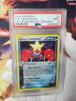 2004 Pokemon EX TM Magma vs Aqua Team's Crawdaunt Holo Rare #2 PSA 9 Pokemon - Image 4