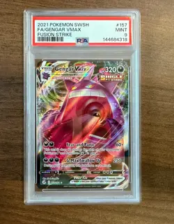 Pokemon TCG 2021 Gengar VMAX 157/264 SWSH08: Fusion Strike Holo PSA 9 - Image 1