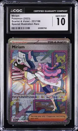 2023 POKEMON SCARLET & VIOLET, SPECIAL ILLUSTRATION RARE MIRIAM CGC 10 GEM MINT - Image 1