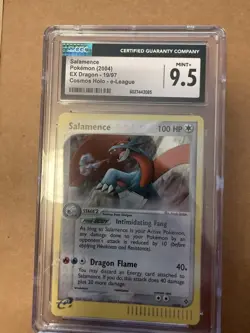 2004 Pokemon EX Dragon Cosmos Holo e-League Salamence #19 CGC 9.5 - Image 2