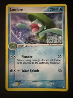TCG POKEMON LOMBRE HOLO CRYSTAL GUARDIANS STAMPED 37/100 - Image 1