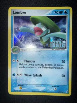 TCG POKEMON LOMBRE HOLO CRYSTAL GUARDIANS STAMPED 37/100 - Image 2