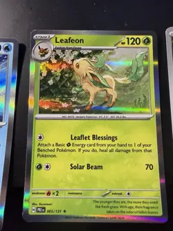Pokemon TCG Eevee SVP 173 PRISMATIC Lot Vaporeon Sylveon Ex Leadeon And Glaceon - Image 3
