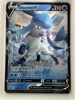Glaceon V SWSH196 Holo Promo Sword & Shield Promo Pokemon NM - Image 1