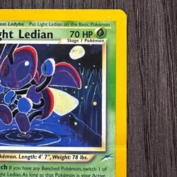 Light Ledian 24/105 Neo Destiny 1st Edition Rare MP Pokemon Card Vintage WOTC - Image 3